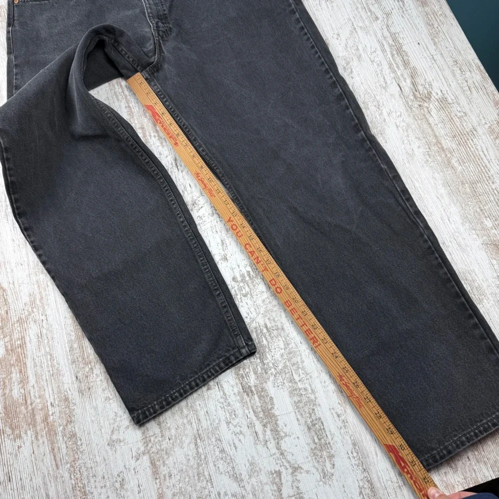 Vintage Levis 550 Relaxed Fit Black Jeans Mens 40x32 Made in USA 90s Denim